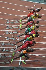 The 100m men's olympic sprint champion is hailed the fastest man on earth, and the world stops to watch it. Datei London 2012 Olympic 100m Final Start Jpg Wikipedia