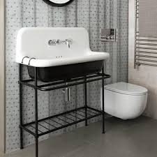 Our Broadway Basin Complete With Towel Stand And Soho Taps Are What The Industrial Trend Is All About Industrial Bathroom B Industrial Trend Bathroom Basin