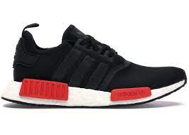 Sale, price reduced from $55.00 to $29.99. Adidas Nmd R1 Black Red Bb1969