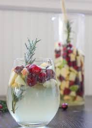 Cranberry Rosemary White Christmas Sangria Recipe Christmas Drinks Christmas Sangria Christmas Cocktails