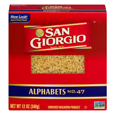 These fun letter shapes can also be used to create kid friendly salads and main pasta dishes. Save On San Giorgio Alphabet Enriched Macaroni Order Online Delivery Giant