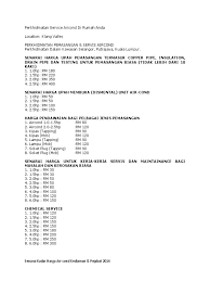 Anda nak pasang aircond tapi bajet terhad. Harga Perkhidmatan Service Aircond