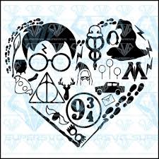 Download Harry Potter Love Heart Svg Files For Silhouette Files For Cricut Svg Dxf Eps Png Instant Download Supersvg
