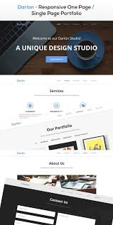 Darion Responsive One Page Theme Bootstrap Template First Page Theme