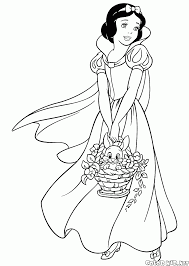 Encuentra fotos de stock de gran calidad que no podrás encontrar en ningún otro sitio. Dibujo Para Colorear Blancanieves Con Una Cesta