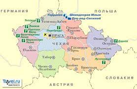 ˈʧɛskɔ, официально — че́шская респу́блика (аббревиатура — чр); Karta Kurortov Chehii Travel Ru Strany Chehiya Karty