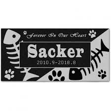 Pet memorial grave marker 7 x 12 bone shaped headstone dog cat gravestone. Personalized Memorial Stone Plaque For Cats Durable Water Proof Pet Headstone Garden Grave Marker Fish