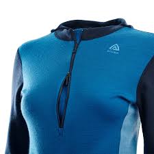 Aclima woolnet® the original wool net garments. Aclima Warmwool Damen Kapuzensweater Mit Reissverschluss Navy Blazer Blue Sapphire Azure Blue