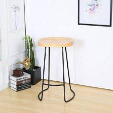 Vintage Industrial Bar Stool Counter Seat Retro Pub Kitchen Metal Wooden Chair Sale Banggood Com