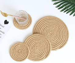 Check spelling or type a new query. Nordic Jute Natural Hand Woven Cotton Rope Placemat Coaster Ebay
