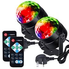 Wholesale Litake 2pcs 6 Colors Sound Actived Led Disco Ball Light With Remote Control Portable Usb Powered Rgb Party Lamp Crystal Magic Stage Light Set From China