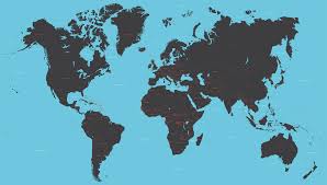 = the moon's position at its zenith in relation to an observer (moon phase is. Vector World Map With All Countries Maproom