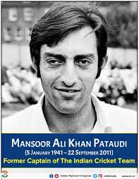 Mansoor ali khan pataudi's cricket and political career. Congress On Twitter We Remember Mansoor Ali Khan Pataudi Who Was The Former Captain Of Indian Cricket Team He Was Awarded The Arjuna Award And The Padma Shri For His Contributions Https T Co Jlxbxik5jk