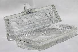Target / kitchen & dining / clear glass butter dish (114). Windsor Pattern Pressed Glass Butter Dish Relish Tray Vintage Indiana Glass