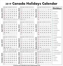 Canada National Holidays 2019 Holiday Templates Holiday Calendar Calendar 2019 Template