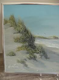 Wayne Fulcher (1936-2016) Artist Signed Painting Outer Banks Beach Scene  Framed
