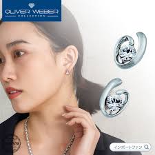スワロフスキー ピアス Bright クリスタル Swarovski × OLIVER WEBER ギフト プレゼント □即納