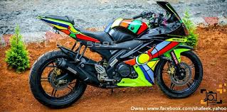 Maybe you would like to learn more about one of these? Yamaha R15 V2 Modified In Kerala Abstract Stickers Modifiedx
