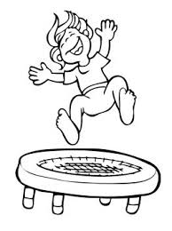 Kid Jumping On The Trampoline Coloring Page Super Coloring Pages Winter Curious George Coloring Pages Coloring Pages