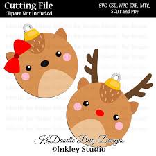 Download Christmas Reindeer Ornaments Svg Cut File Paper Peicing Clipart Digital Stamps Scrapbooking Cards 1 00 Welcome To Kadoodle Bug Designs Svg Cut Files More