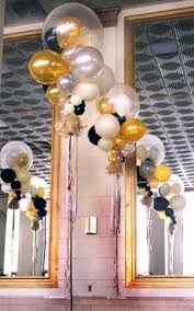 Elegant Black And Gold Balloon Arch New Year Holiday Celebrations Balloonatics White Party Decorations Black Gold Party Balloons