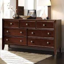 Give your bedroom a modern look with the warmth of this loft queen platform bed configurable bedroom set. Riversedge Furniture Milan Mid Century Dark Brown 7 Drawer Dresser Fmg Local Home Furnishing Dresser