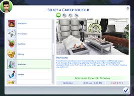 There are a bunch of careers in the sims 4, especially when you have all of the dlc content installed in your game. Marlyn Sims The Sims 4 Mortician Career Custom Chance Cards
