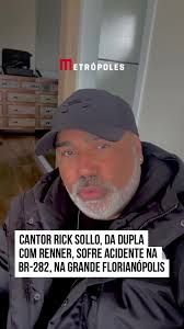 O cantor #RickSollo, da antiga dupla com Renner, sofreu um acidente de  carro, na tarde de ontem (2/10), na BR-282, em direção a #RachoQueimado,  município da Grande #Florianópolis. Em nota, a ...