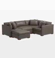 Large cor leather modular sectional sofa with 2 ottomans. Wrenton Luxe 5 Piece Leather Sectional Sofa With Ottoman Rejuvenation