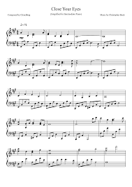 Close Your Eyes Love Theme From Buffy The Vampire Slayer Sheet Music Buffy Piano Music
