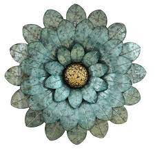 Homeroots 16 In X 1 75 In X 16 In Blue Morning Glory Flower Wall Decor Lowes Com Metal Flower Wall Decor Metal Flowers Floral Metal Wall Art