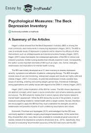 Image result for Beck Depression Inventory