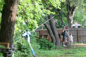 Put it low to the ground and supervise then! Backyard Zip Line For Kids The Trailhead