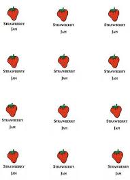 Shop designs for your honey, jams & jellies, . Strawberry Jam Jar Lid Label