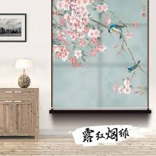 You can copy colors from your paint or wallpaper boarder, or you can trace. Zpangg Thermal Blackout Roller Blind Peach Blossom Magpie Chinese Style Decoration Uv Resistant Blinds Vertical Trimmable Diy Binds Amazon Co Uk Home Kitchen