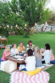 6 recipes for the ultimate girls night in throw a casual dinner party that wows guests and keeps your effort to a minimum. Girls Night Outdoor Dinner Party Juniper Home