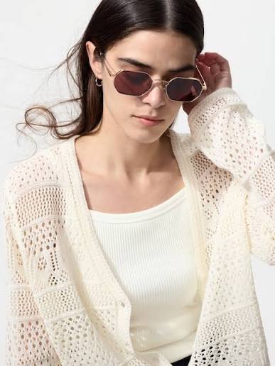 Mắt Kính Gọng Thép Lục Giác | Chống Tia UV – DARK BROWN / One Size