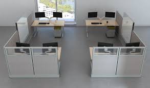 4 Person Collaborative Bullpen W Dual Monitors And Whiteboards Http Joycecontract Com Office Tables Desks Offic Cubicle Design Office Layout Office Cubicle