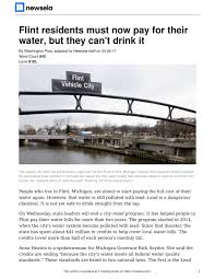 Students can take the quiz at every level of an article. Flint Water Update 27554 Article Quiz And Answers