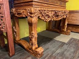 Sập thờ tứ linh, gỗ gõ đỏ chân 16-SD73