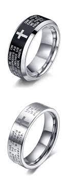 Unique Cross Tungsten Wedding Band For Men Tungsten Wedding Bands Engraved Wedding Rings Mens Wedding Bands Tungsten