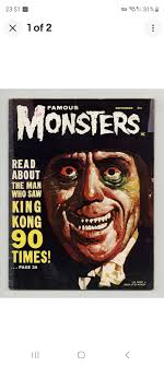 FAMOUS MONSTERS OF FILMLAND: The first 100 issues. #83: Cover: artwork Harold  Shull. 'The Mummy's Tomb', 'When Dinosaurs Ruled the Earth', 'The Raven',  'The Hunchback of Notre Dame', Fang Mail, Things