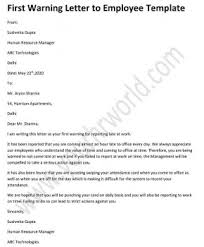 Warning letter for teacher misconduct sample. First Warning Letter To Employee Sample Template