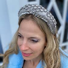 Silver Headpiece Wedding Headpiece Silver Headband Races Headband Crys