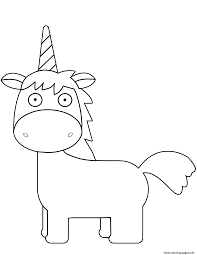 Download this adorable dog printable to delight your child. Cartoon Unicorn Horn Coloring Pages Printable
