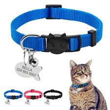 Comprar Liberacion Rapida Gato Collar Personalizado Gatos Gatito Breakaway Seguridad Collar Con Grabado Fish Id Tag Nombre Collar Con Yavru Kediler Kedi Balik