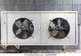 A window air conditioner is a practical choice for those who want to cool a single room while managing energy costs. Industrial Air Conditioner On The Roof Industrial Air Conditioner Outdoor Unit With Two Fans Closeup Canstock