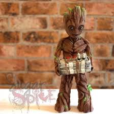 This Chocolate Baby Groot May Be Too Cute To Eat Chocolate Babies Chocolate Sculptures Baby Groot