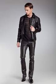 Model Hommes Matty Carrington Photographed By John Tan Leather Jacket Men Leather Fashion Leather Outfit