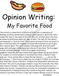 Opinion Writing My Favorite Food Product From Dr Clements Little Red School House On Teachersnotebook Co Opinion Writing Writing Mini Lessons Teaching Writing